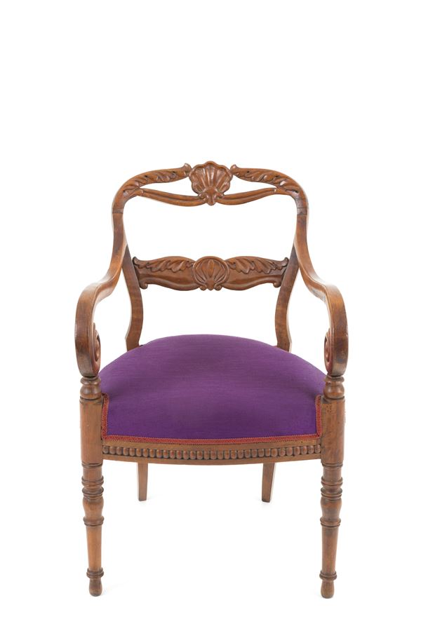 Carved armchair