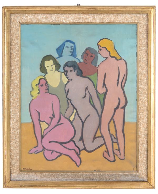 OSVALDO MEDICI DEL VASCELLO - Painting &quot;GROUP&quot;