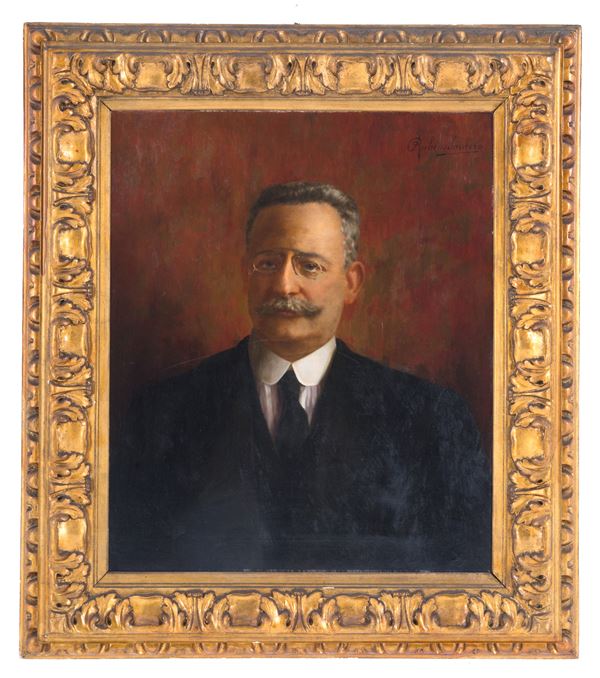 RUBENS SANTORO - Painting "MALE PORTRAIT&"