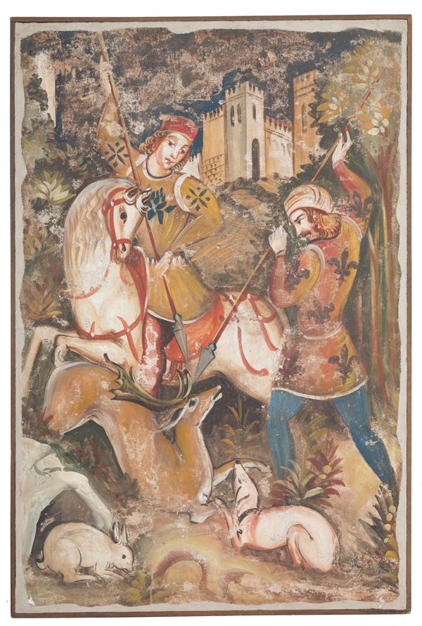 Painting "DEER HUNTING SCENE"