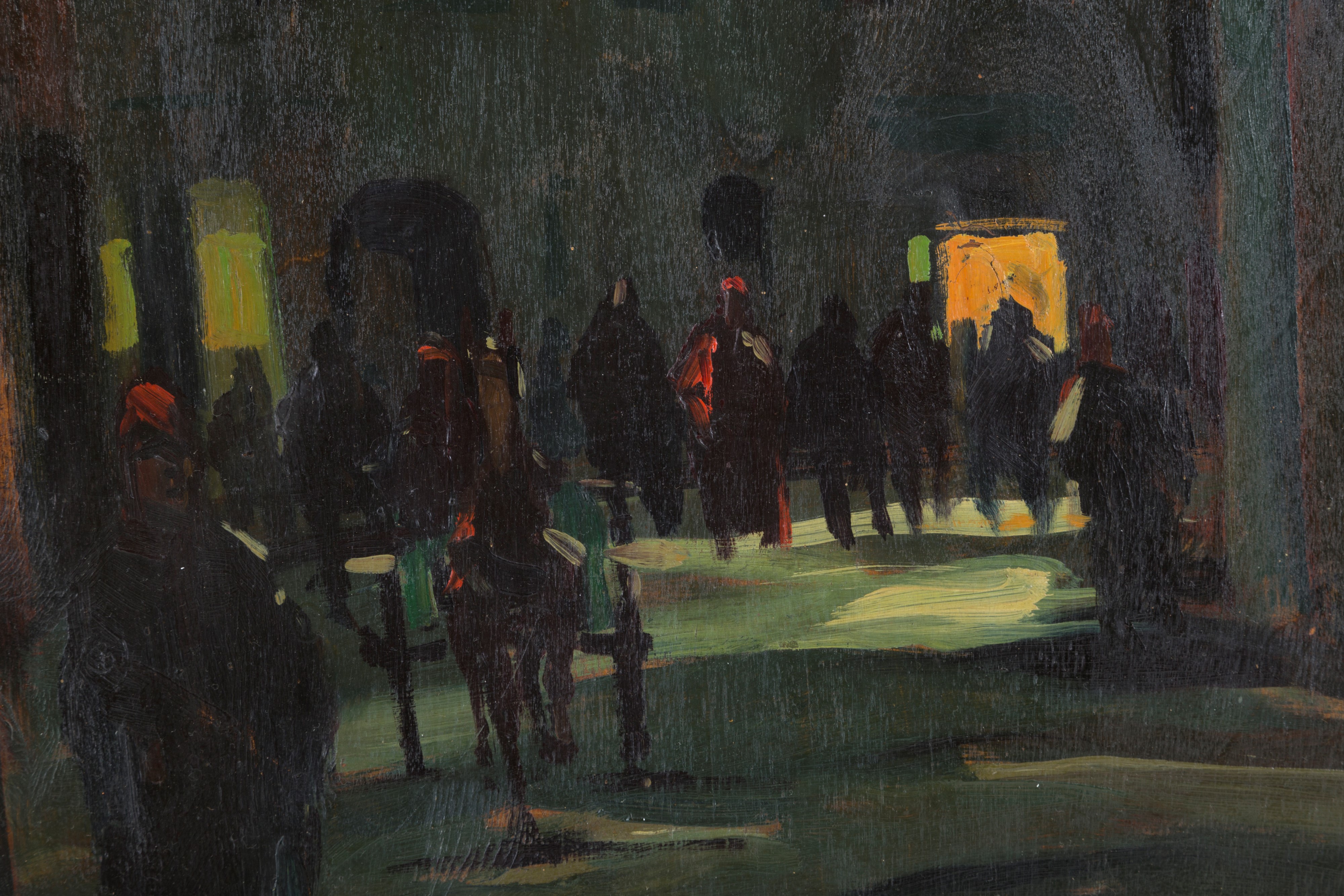 Renato Natali - Dipinto "scena Notturna"