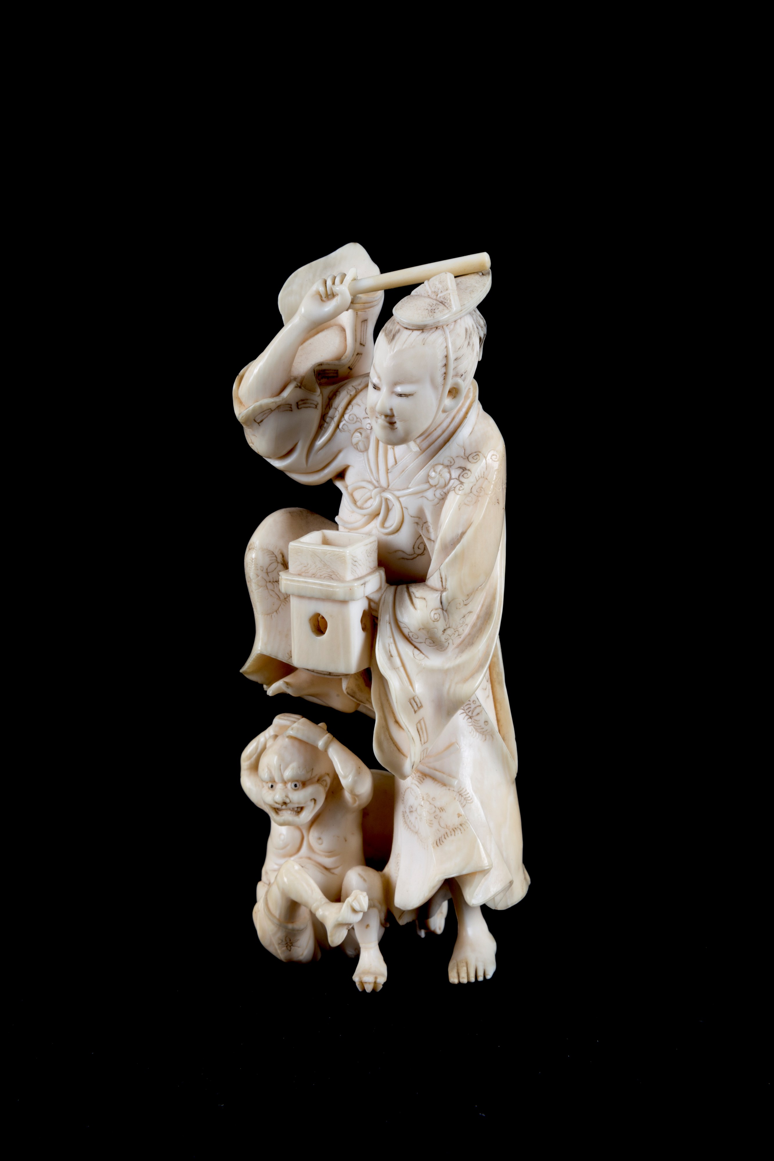 Okimono "UOMO CON ONI"