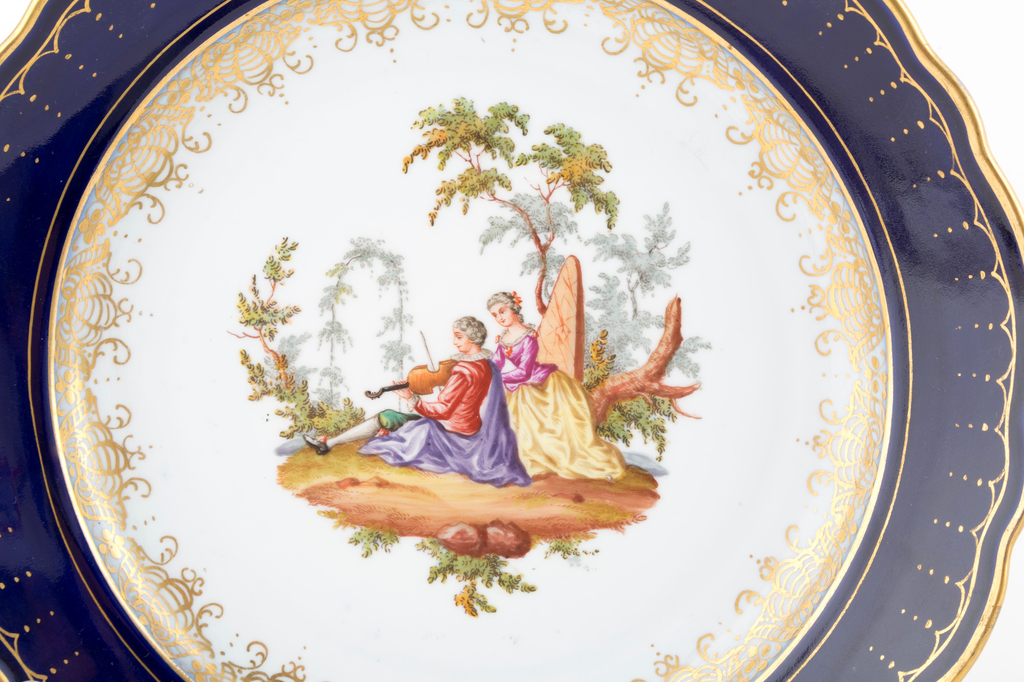 Coppia di piatti in porcellana di Meissen