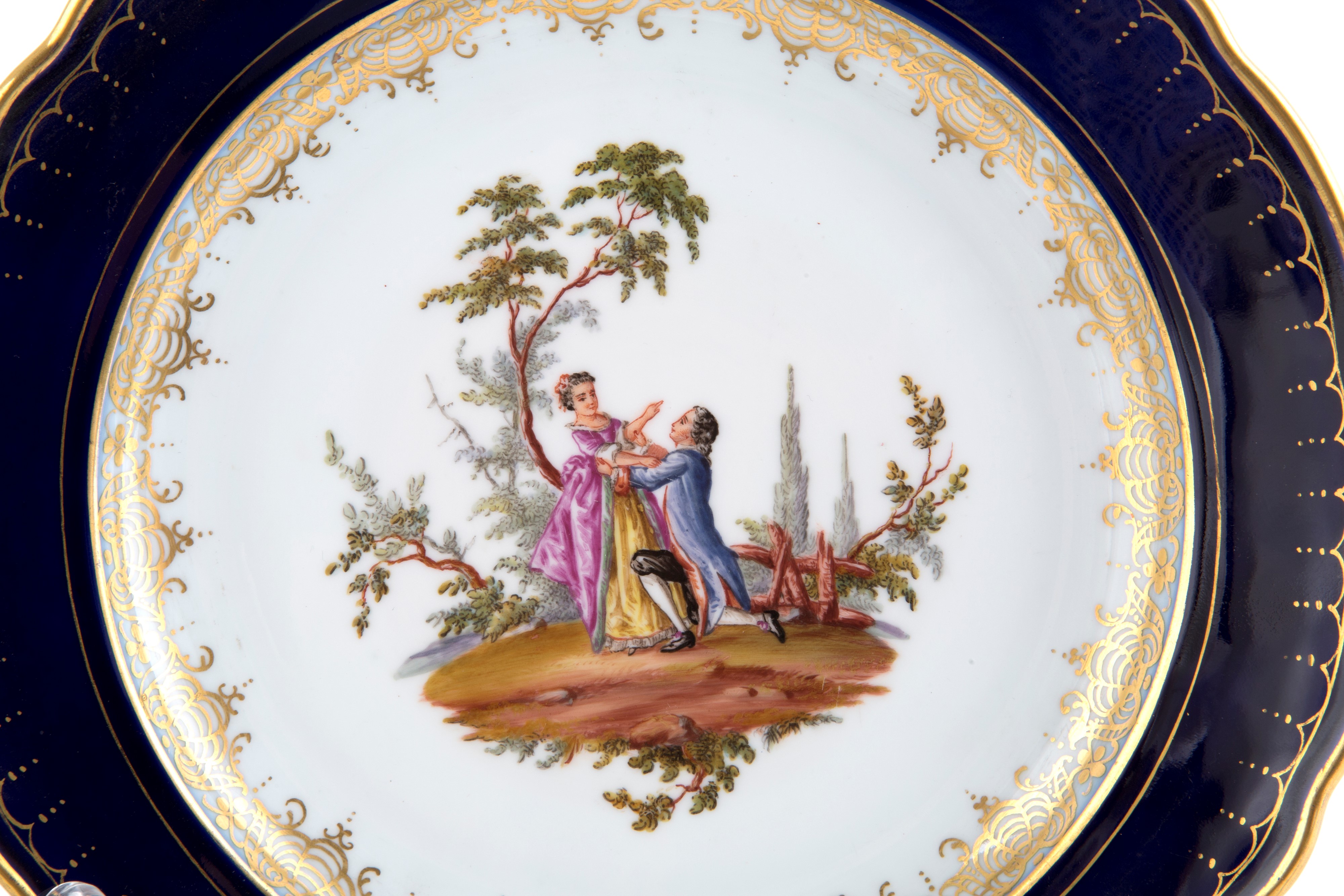 Coppia di piatti in porcellana di Meissen