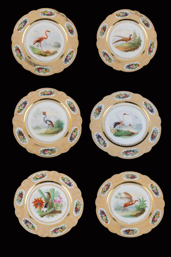 Six porcelain plates 