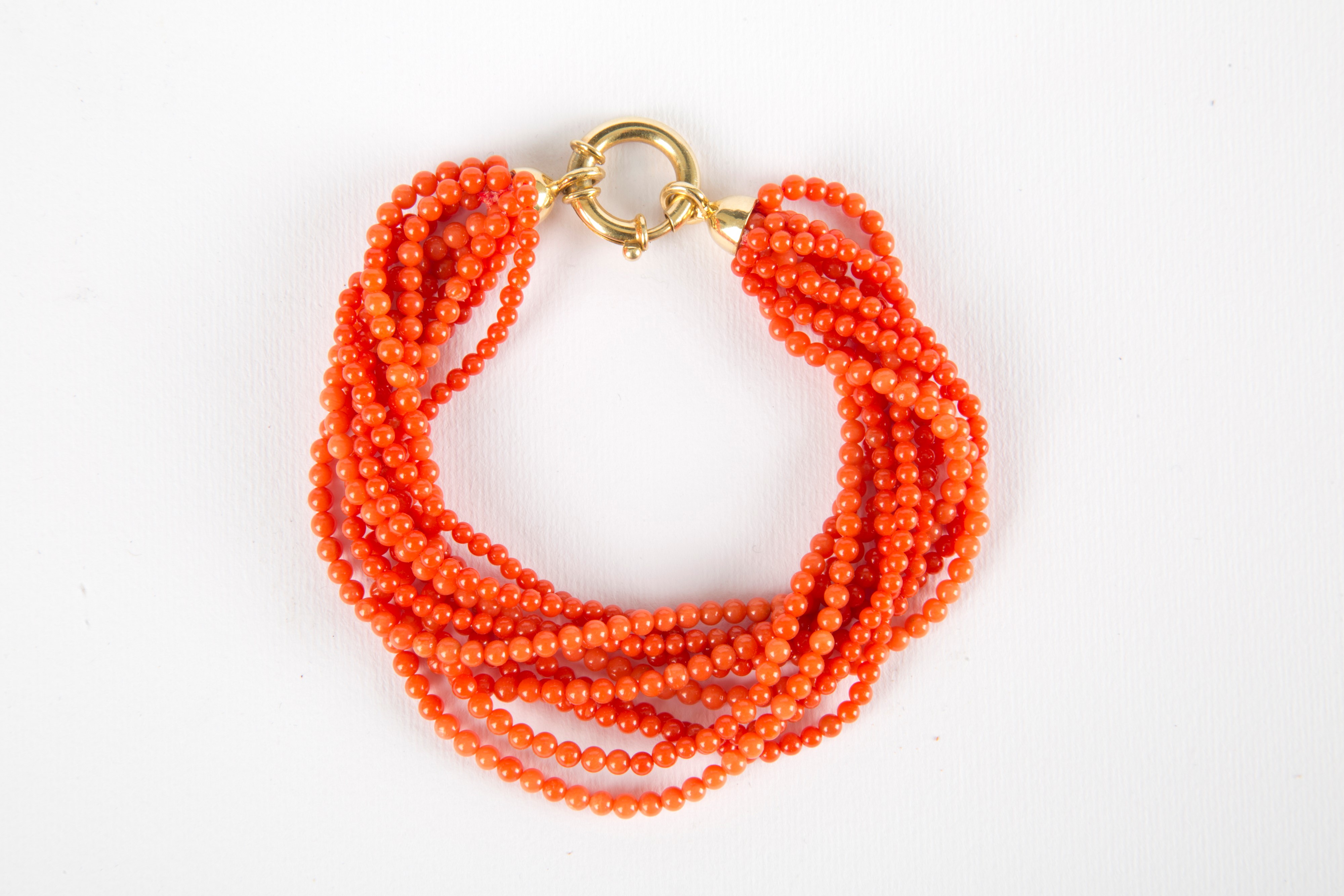 Collana e bracciale in corallo rosso