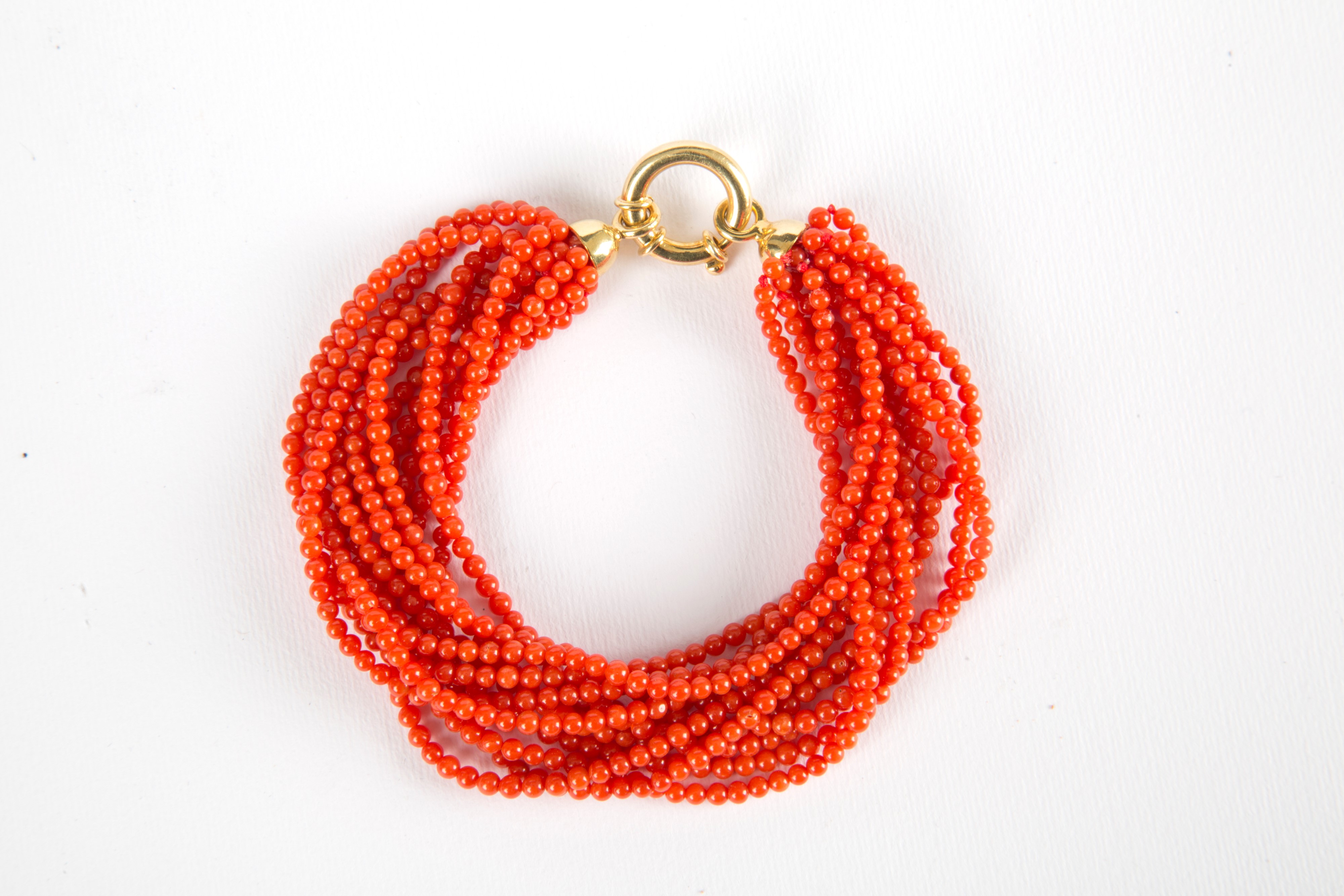 Collana e bracciale in corallo rosso