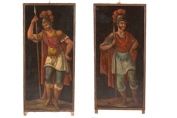 Two paintings "PORTRAITS OF WARRIORS"