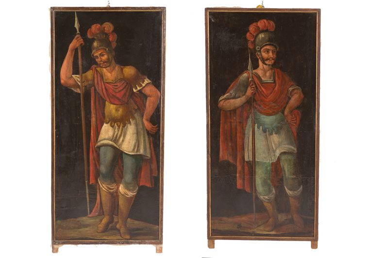 Due Dipinti "ritratti di Guerrieri"