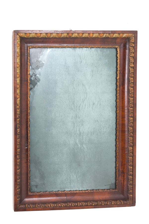 Mirror with gold slats