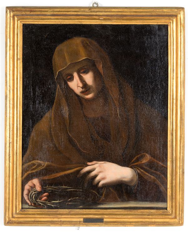 ALESSANDRO TIARINI - Painting "MADONNA WITH CROWN OF THORNS"