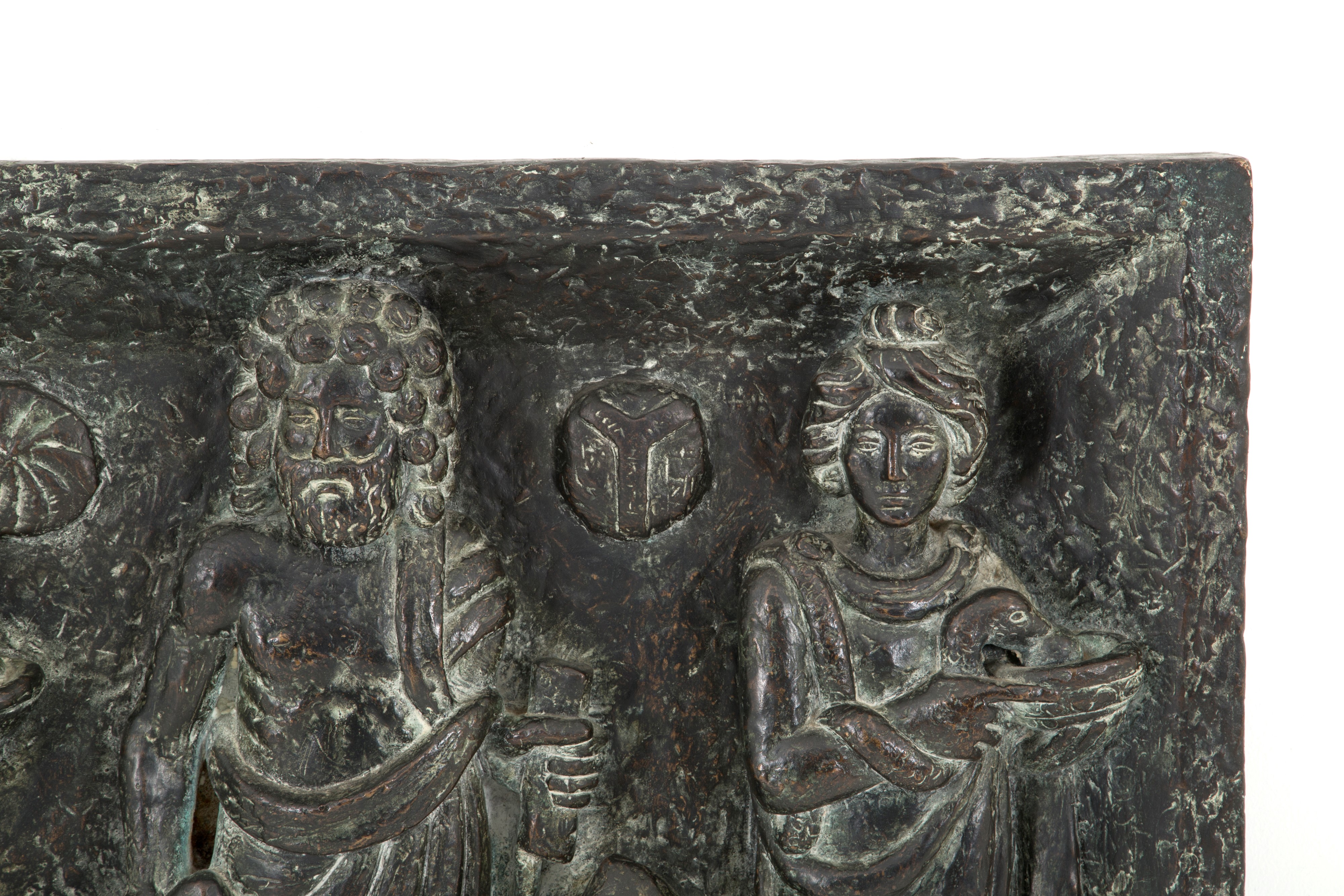 Scultura Ad Altorilievo "asclepio, Igea e Telesforo"
