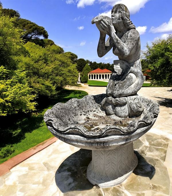 Fountain with mermaid