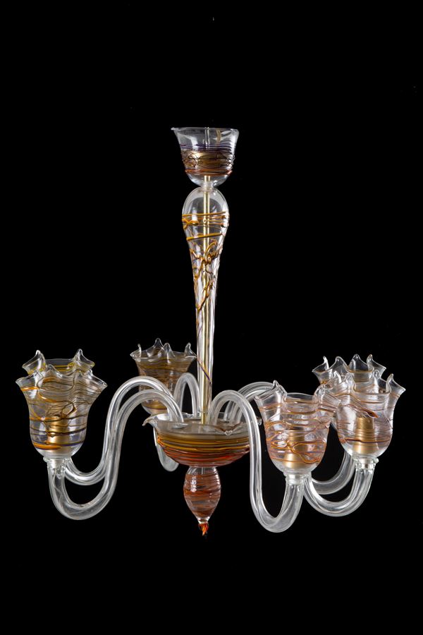 Six-light chandelier 
