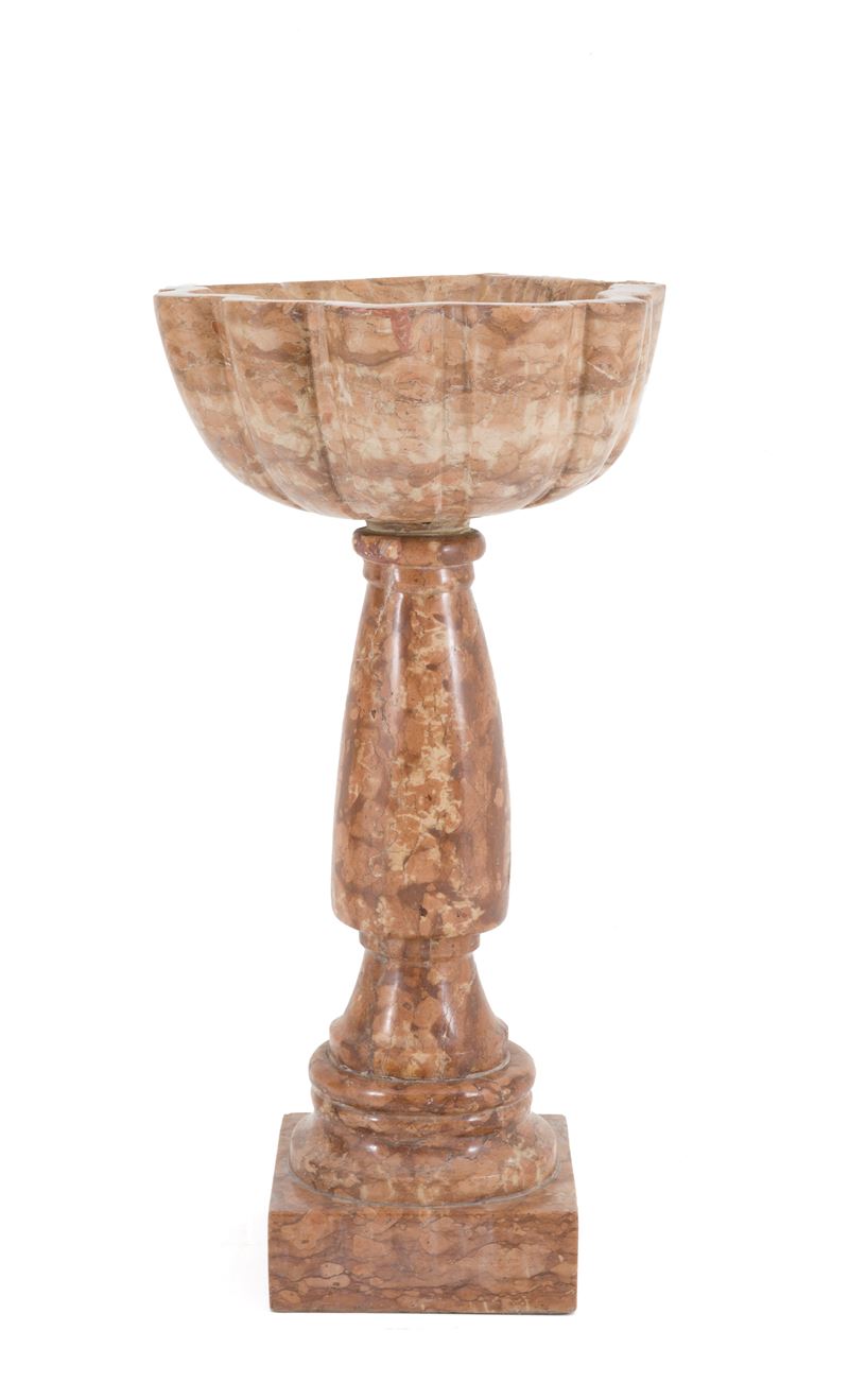 Vasca con Colonna in Marmo