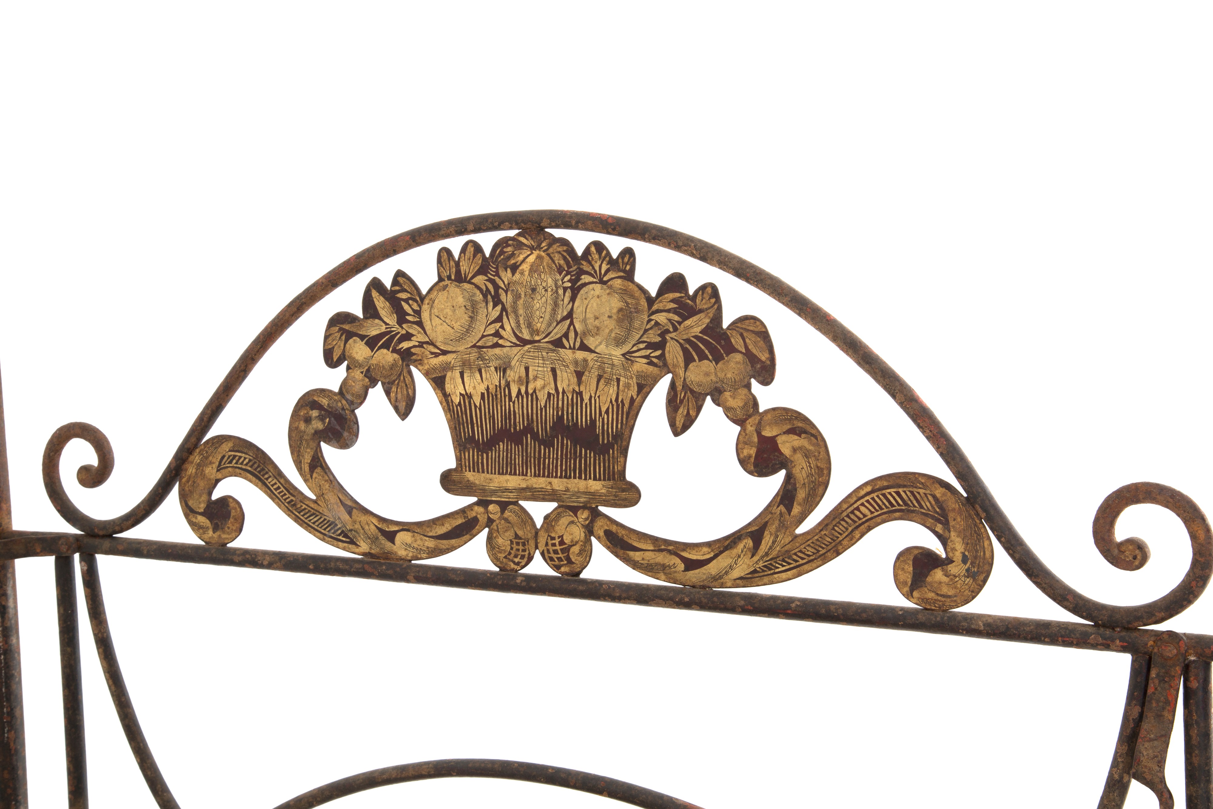 Lettino a Baldacchino in Ferro Battuto