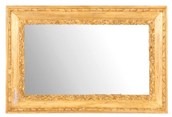 Golden rectangular mirror