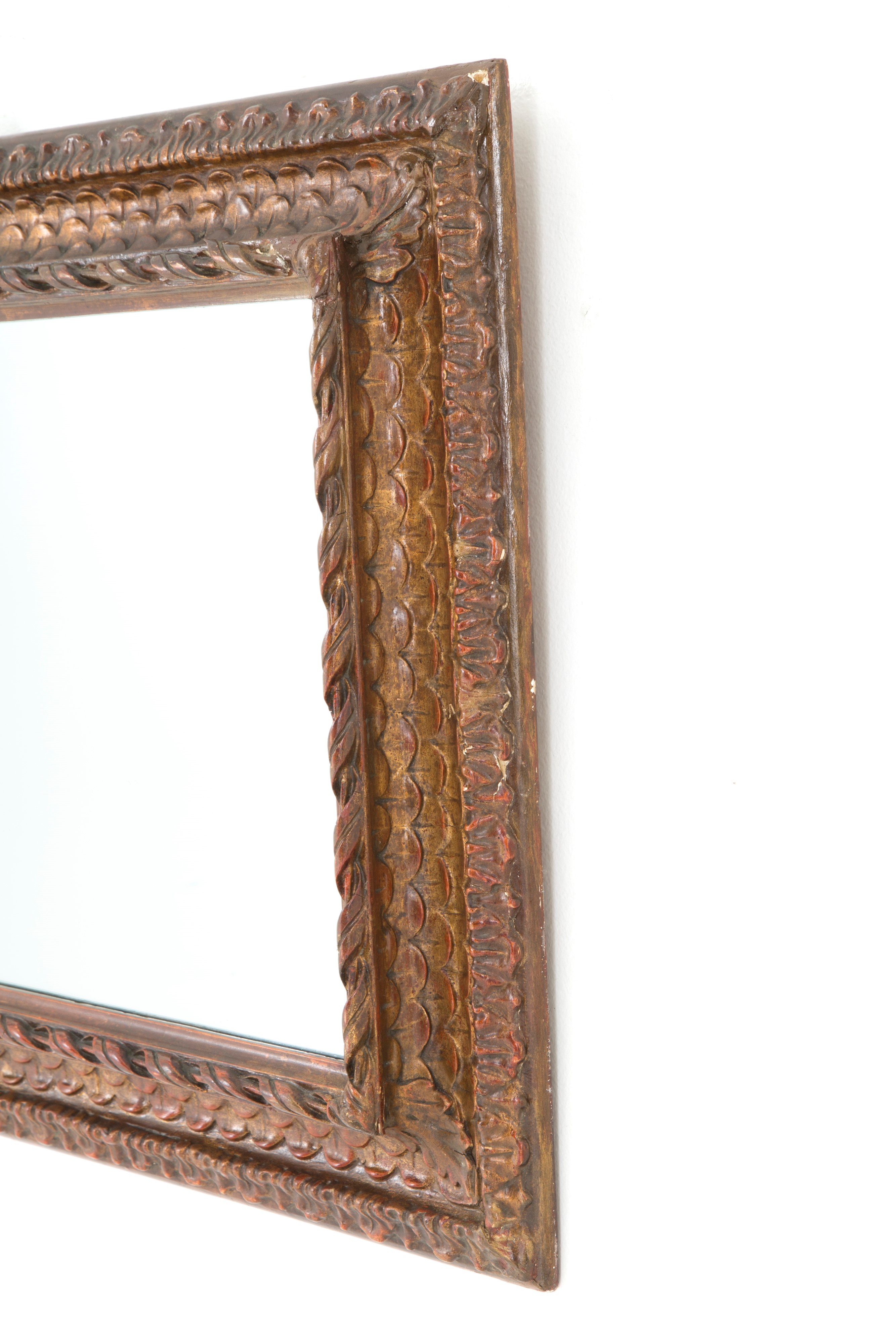 Specchiera rettangolare parzialmente laccata