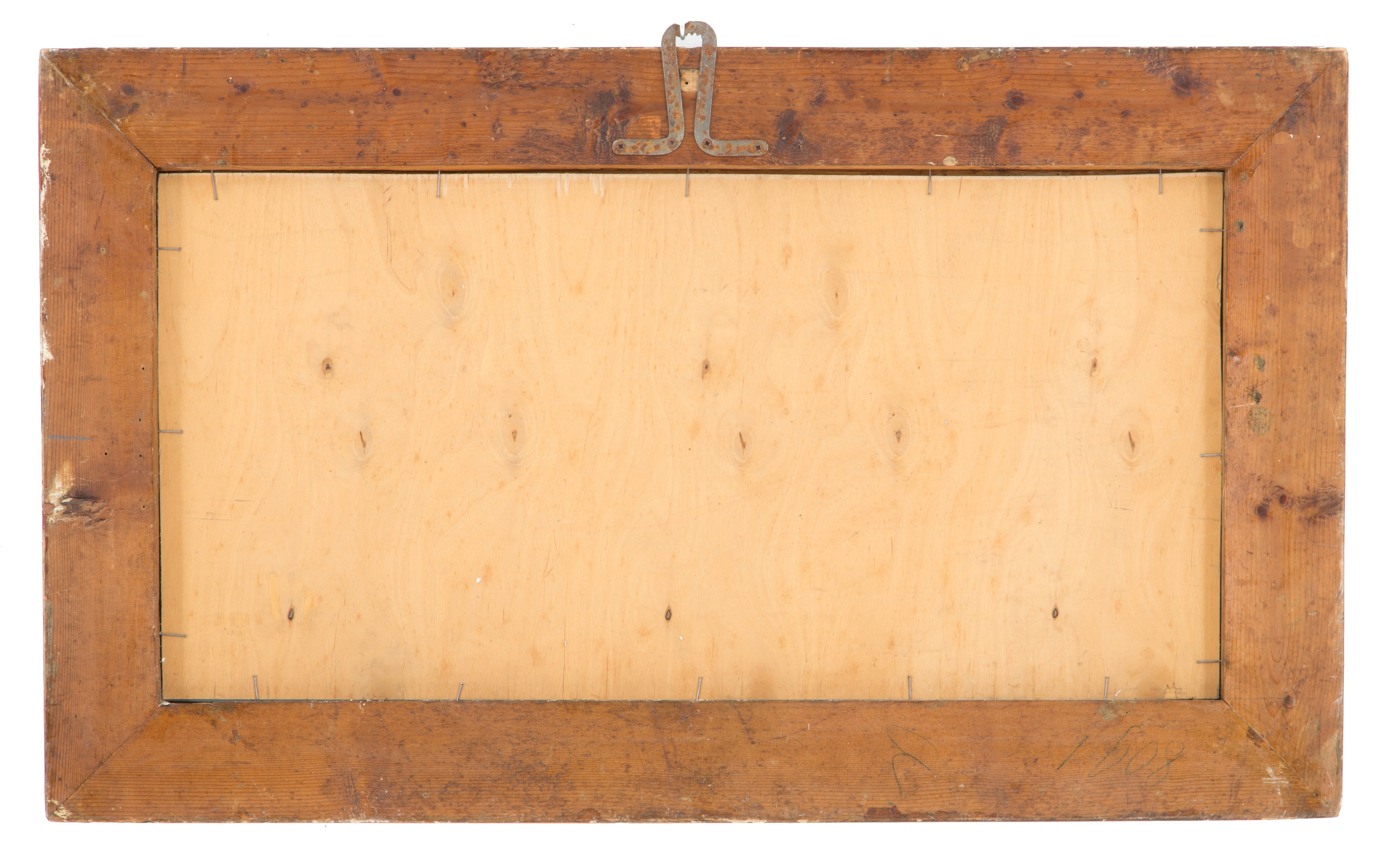 Specchiera rettangolare parzialmente laccata