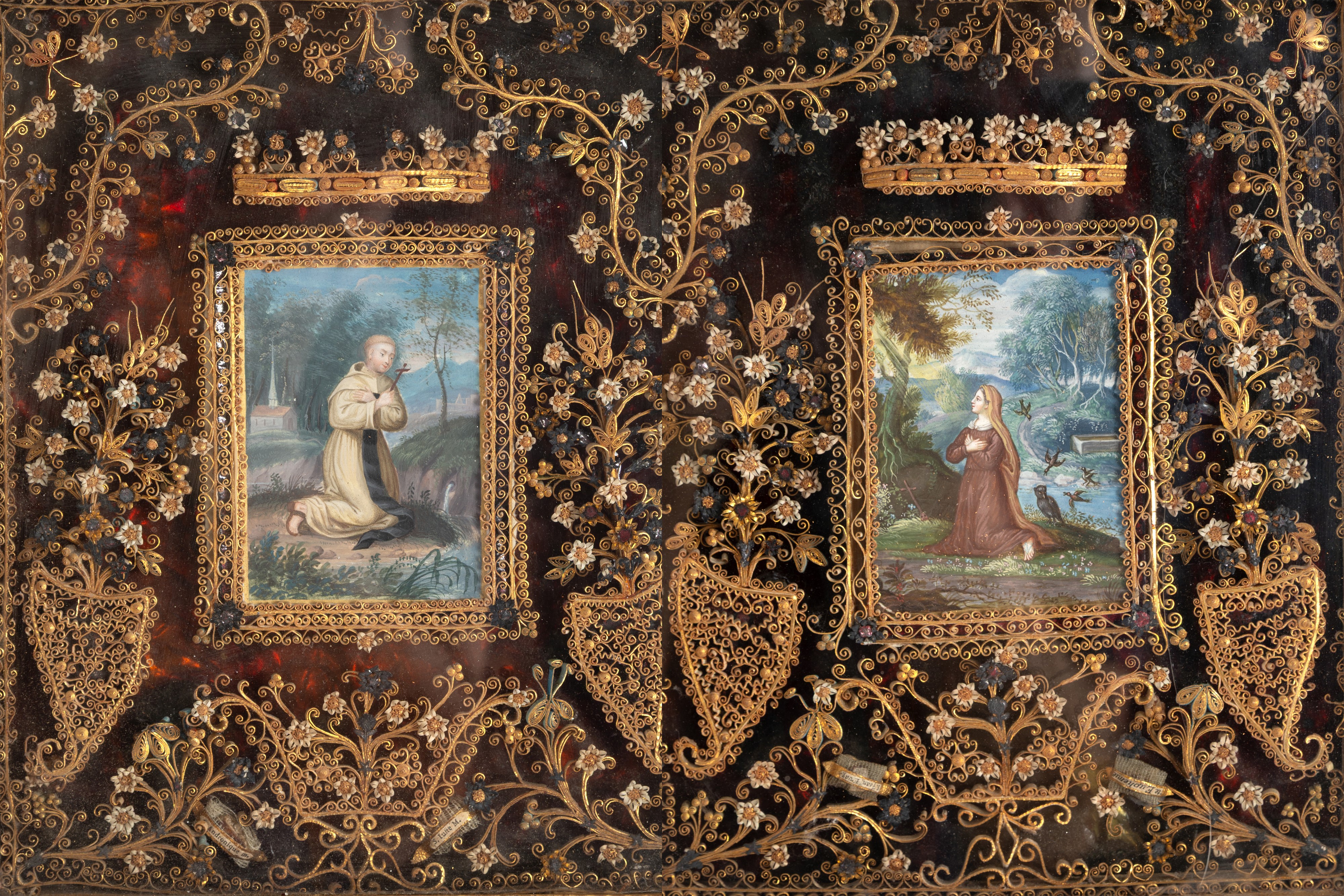 Coppia di ex voto 'SAN FRANCESCO' e 'MARIA MADDALENA IN PREGHIERA'