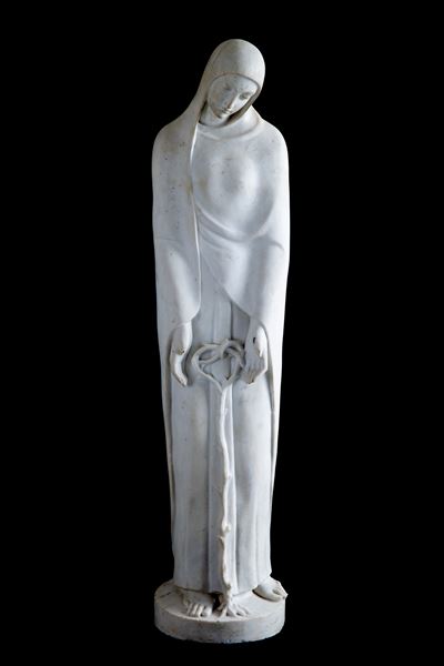 Scultura del XX secolo, Sacro Cuore di Maria in marmo bianco