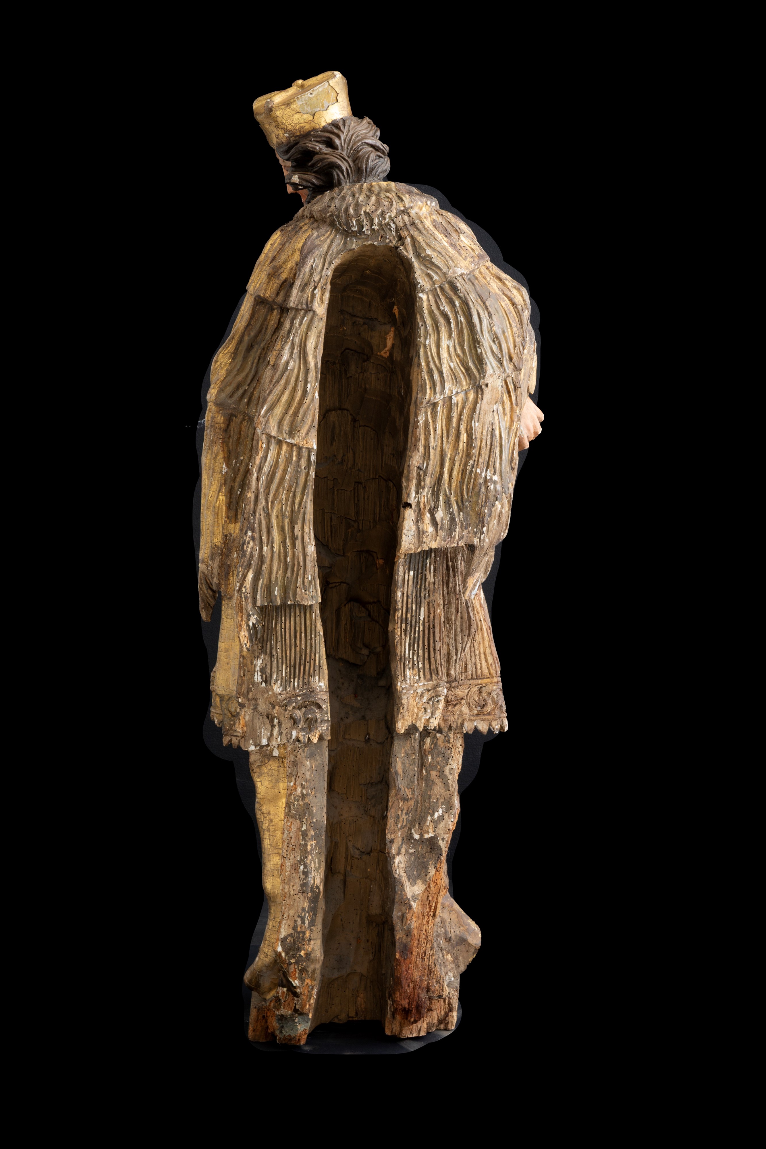 Scultura in Legno Laccato "san Giovanni Nepomuceno"