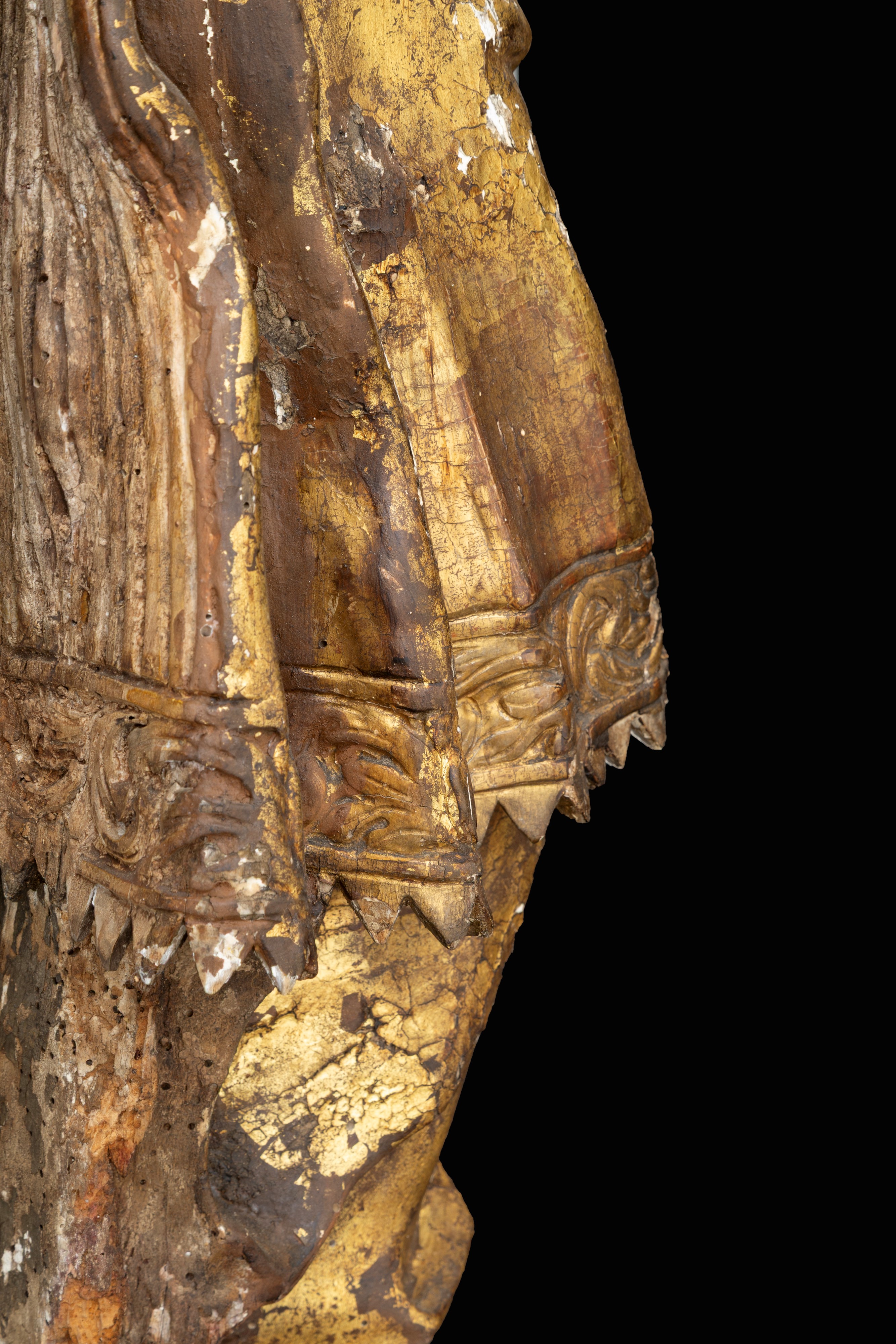 Scultura in Legno Laccato "san Giovanni Nepomuceno"