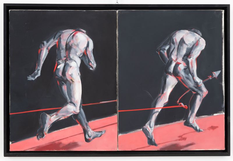 Vladimir Velickovic - Dipinto "homme De Muybridge Fig. XII"