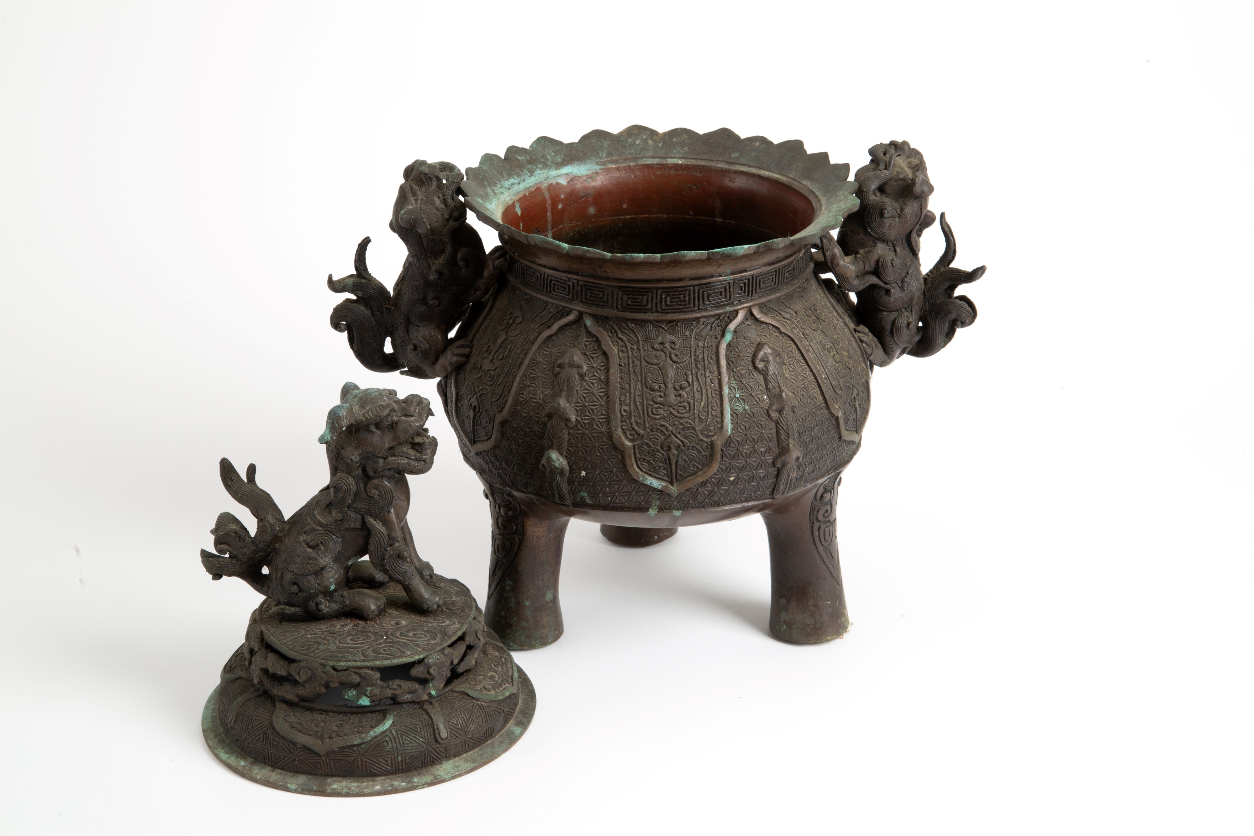 Incensiere in bronzo Meji