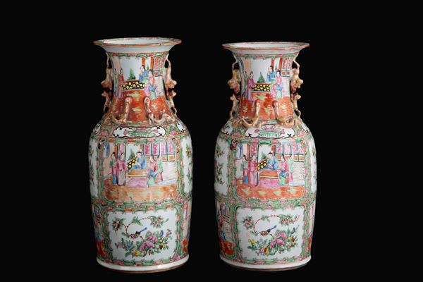 Pair of Canton vases