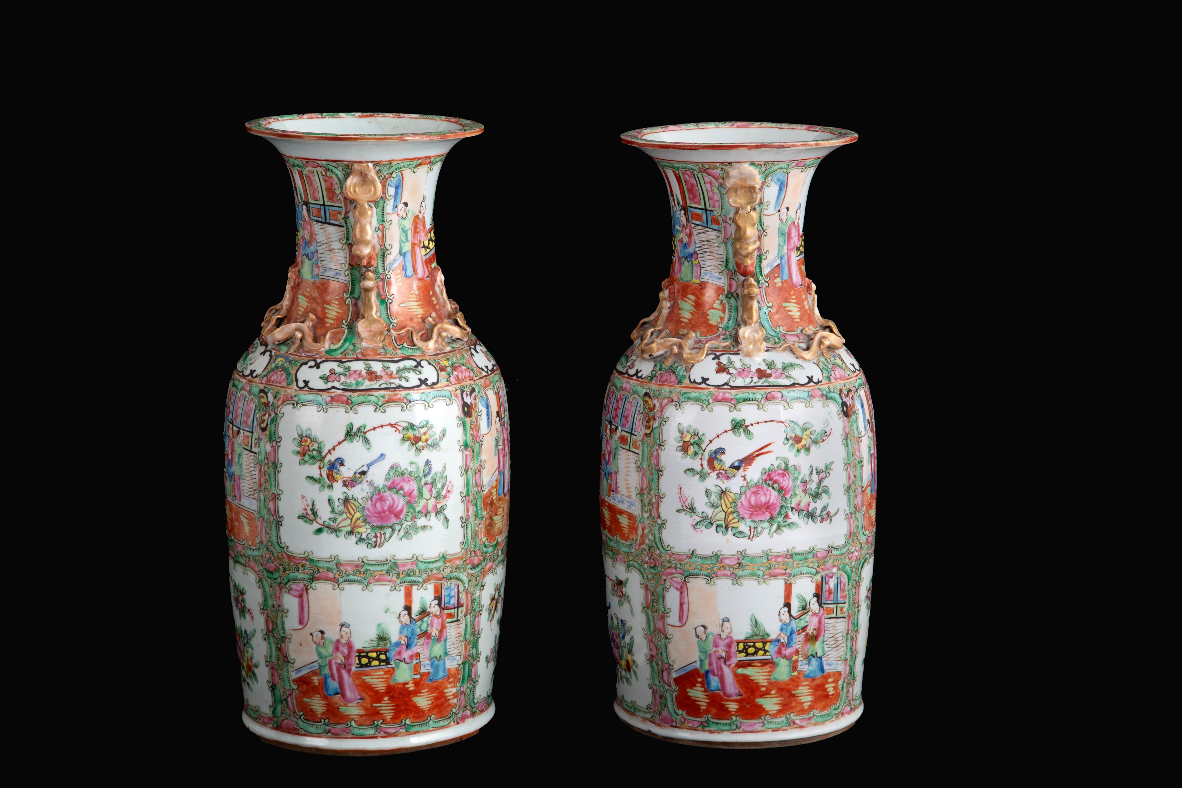 Coppia di vasi Canton