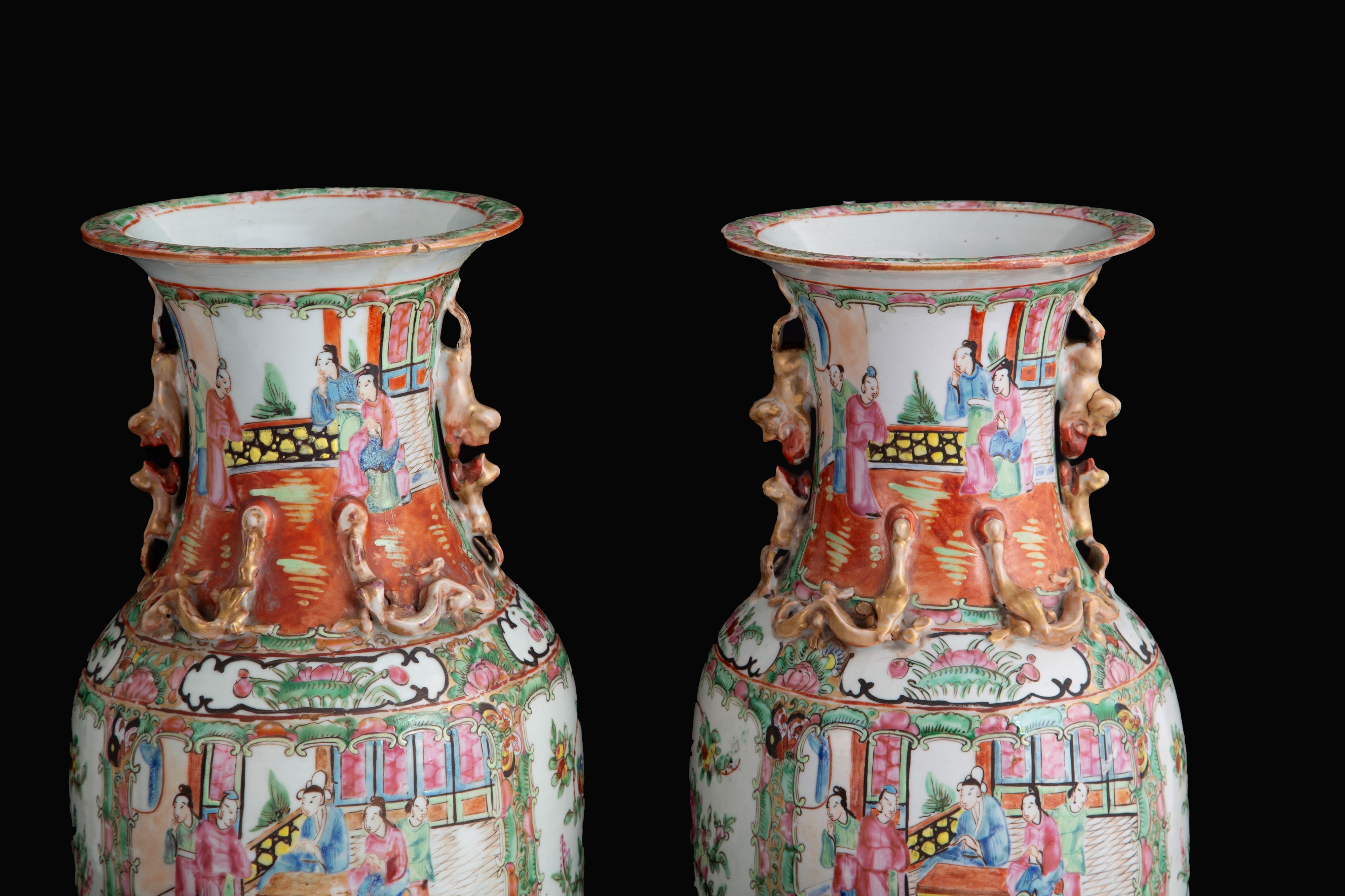 Coppia di vasi Canton