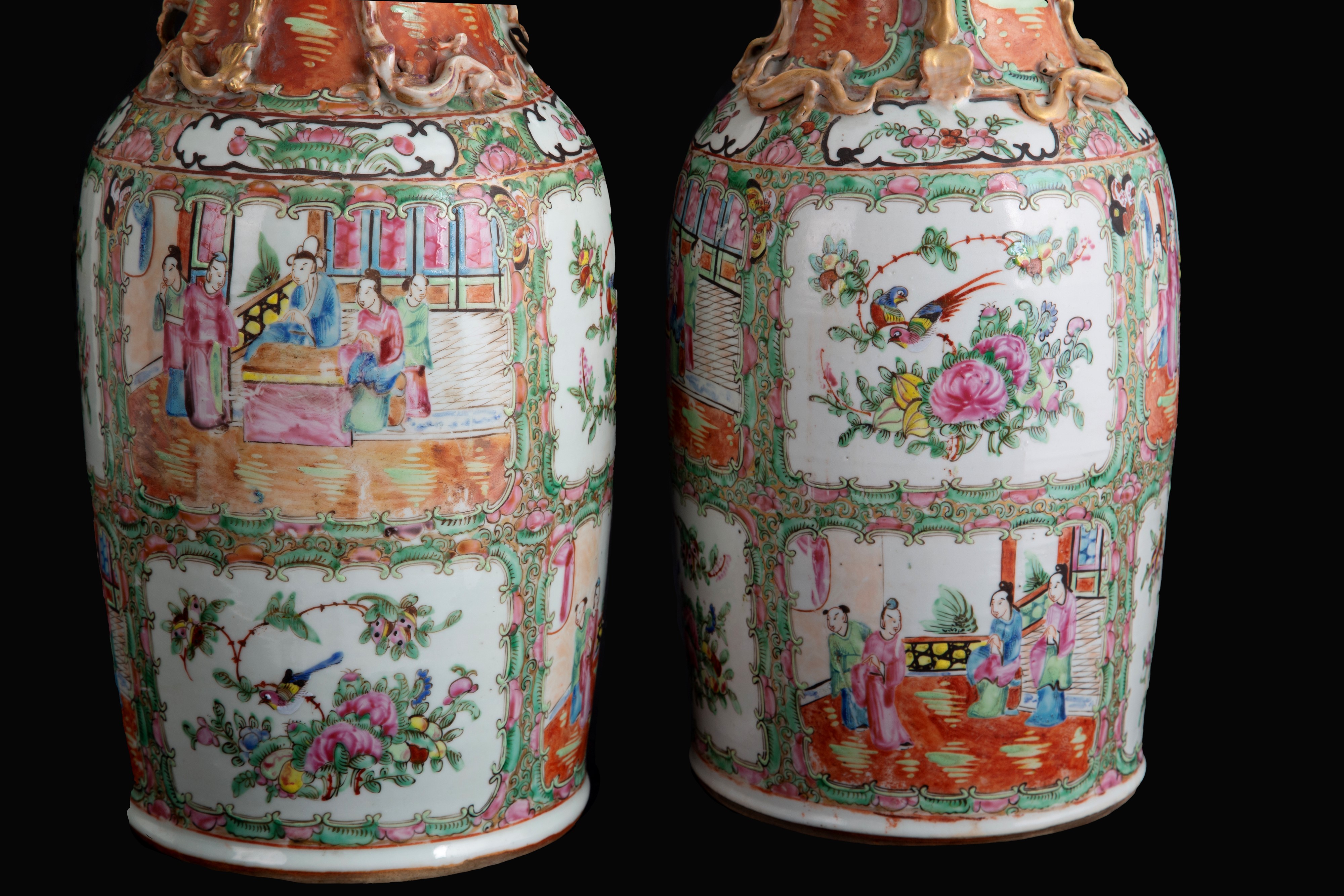 Coppia di vasi Canton