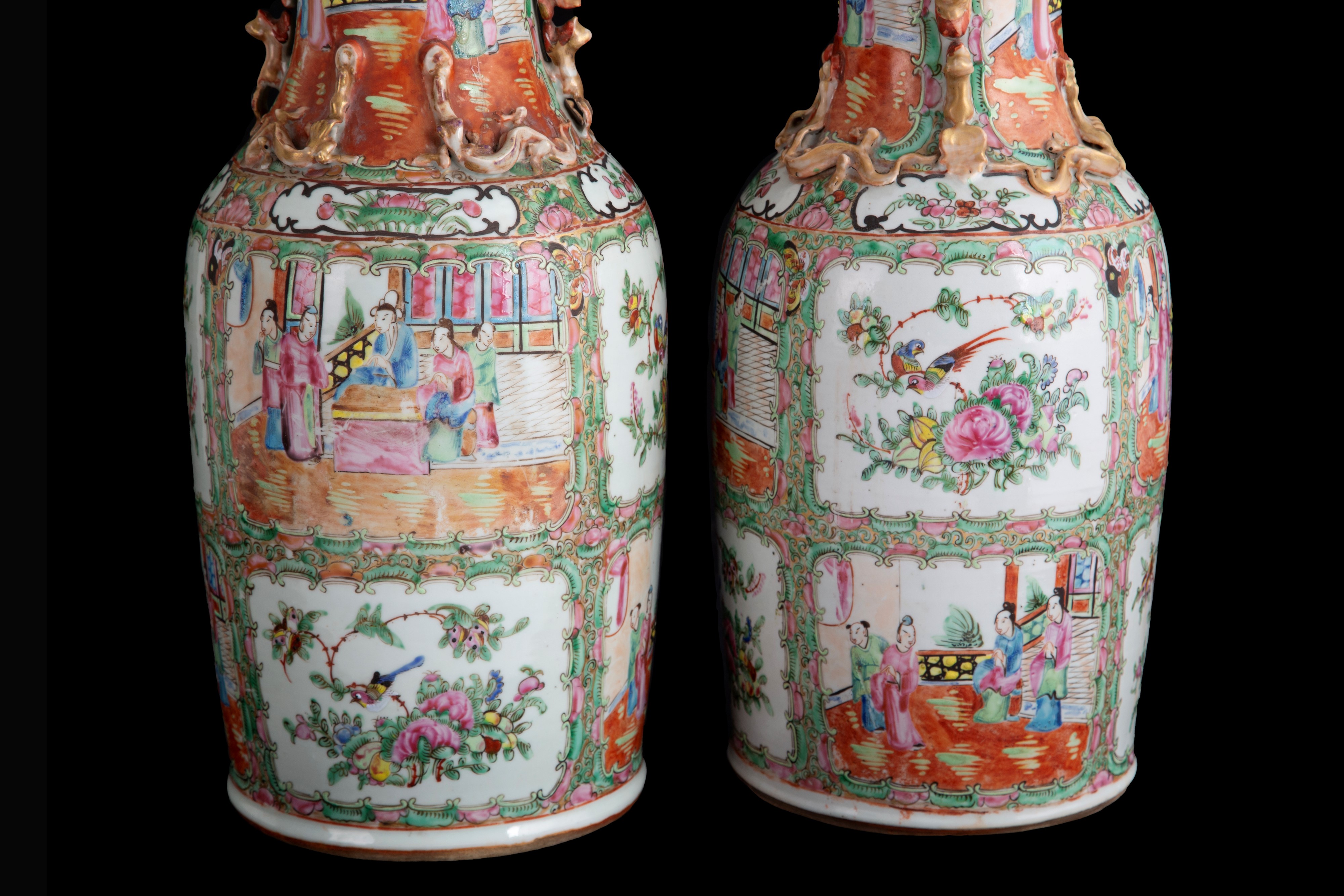 Coppia di vasi Canton