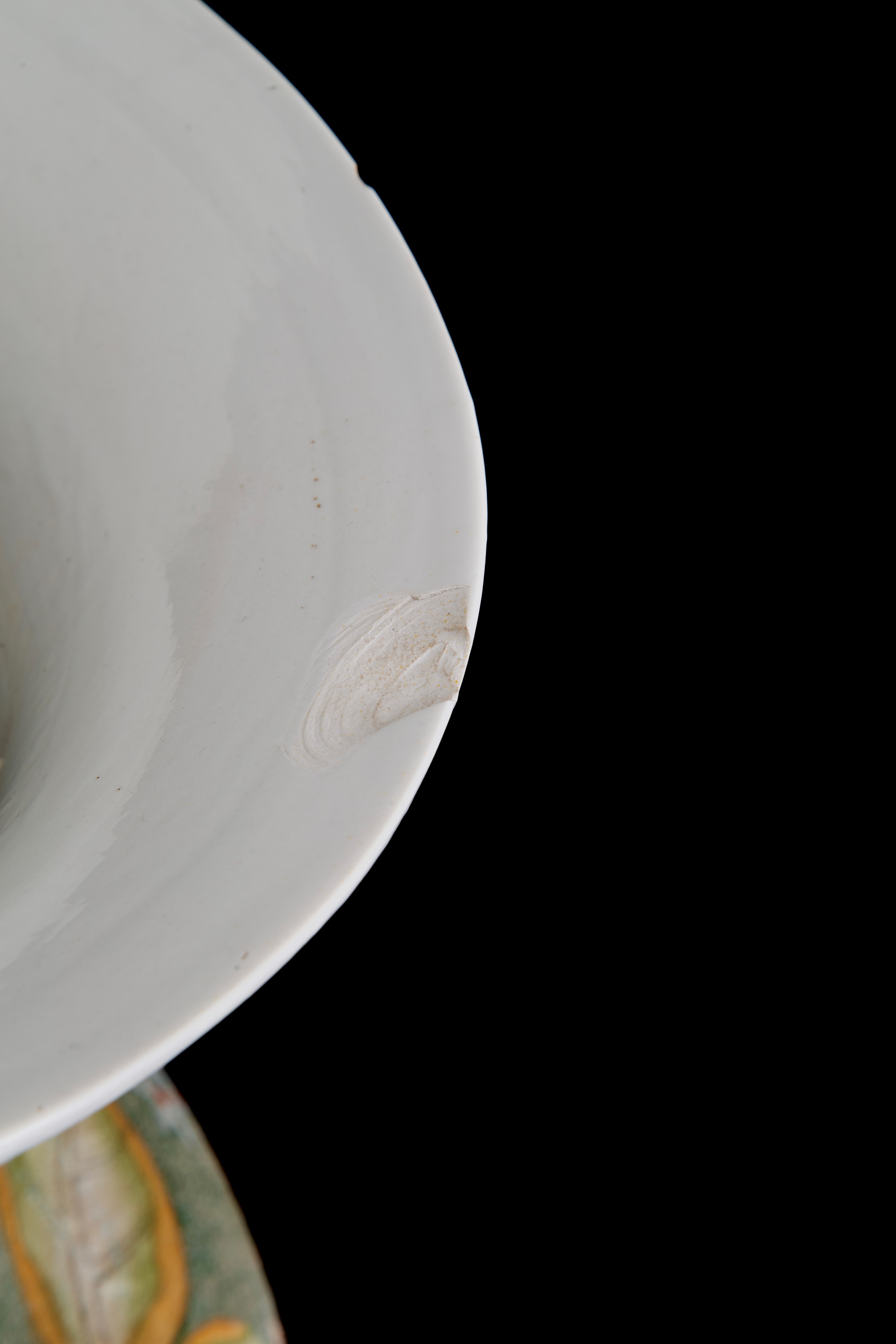 Vaso in porcellana fondo verde