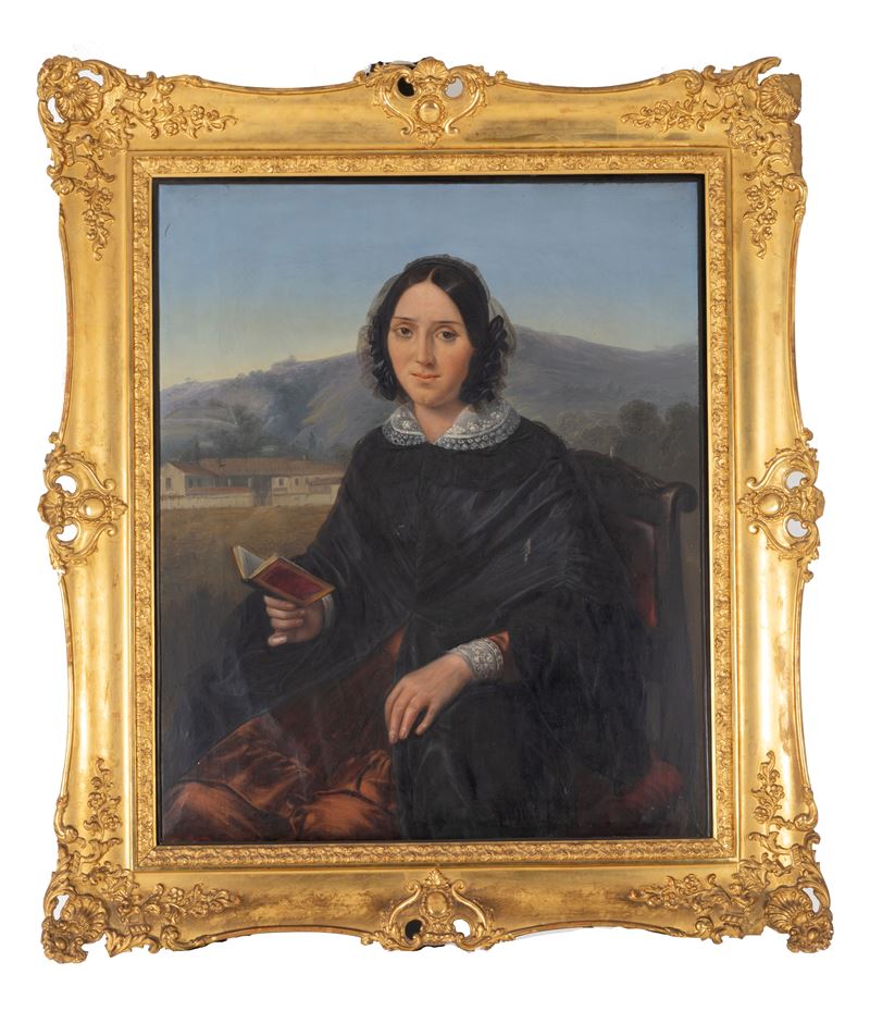 Dipinto "gentildonna con Libro"