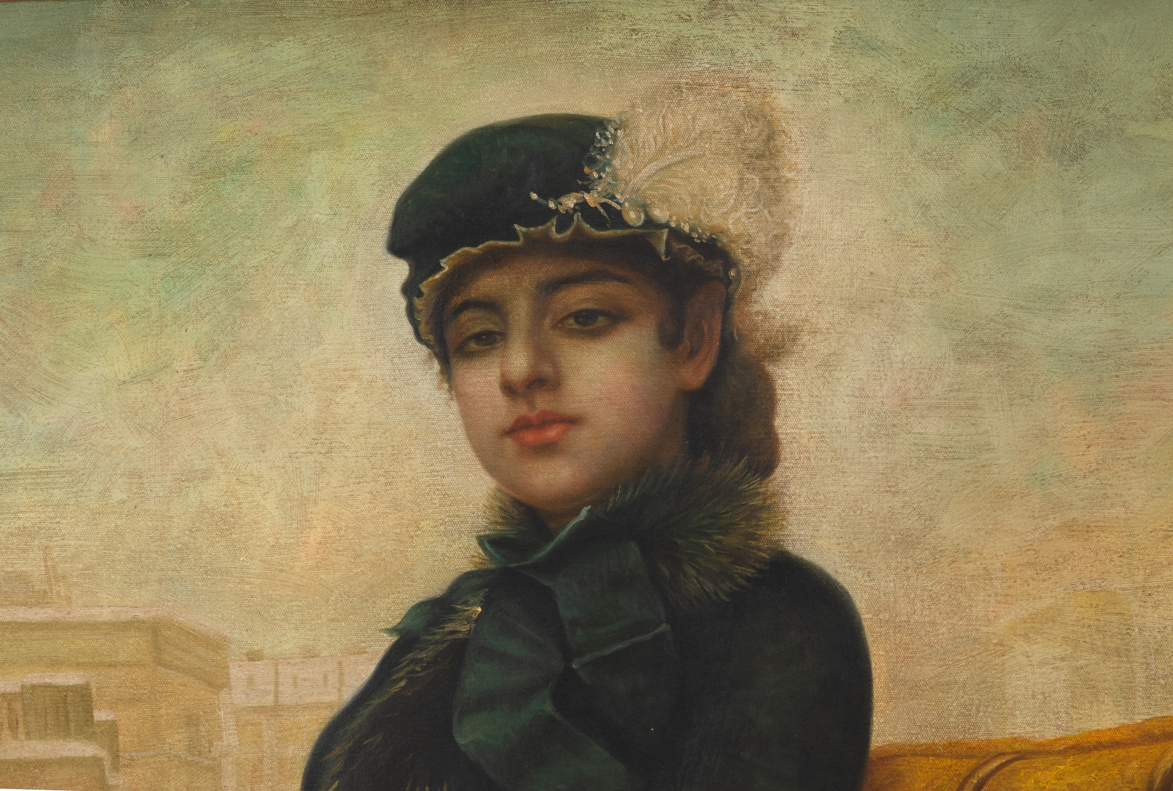 Dipinto "donna in Calesse"