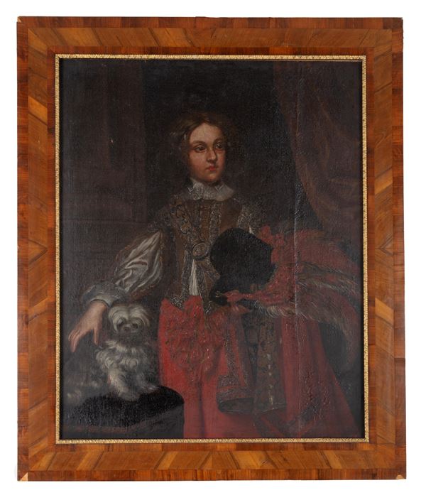 Painting "PORTRAIT OF A GENTLEMAN WITH A DOG"