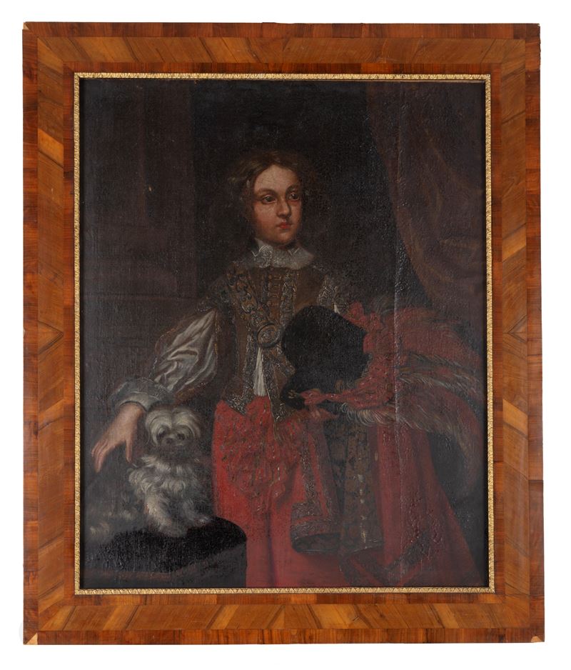 Dipinto "ritratto di Gentiluomo con Cane"