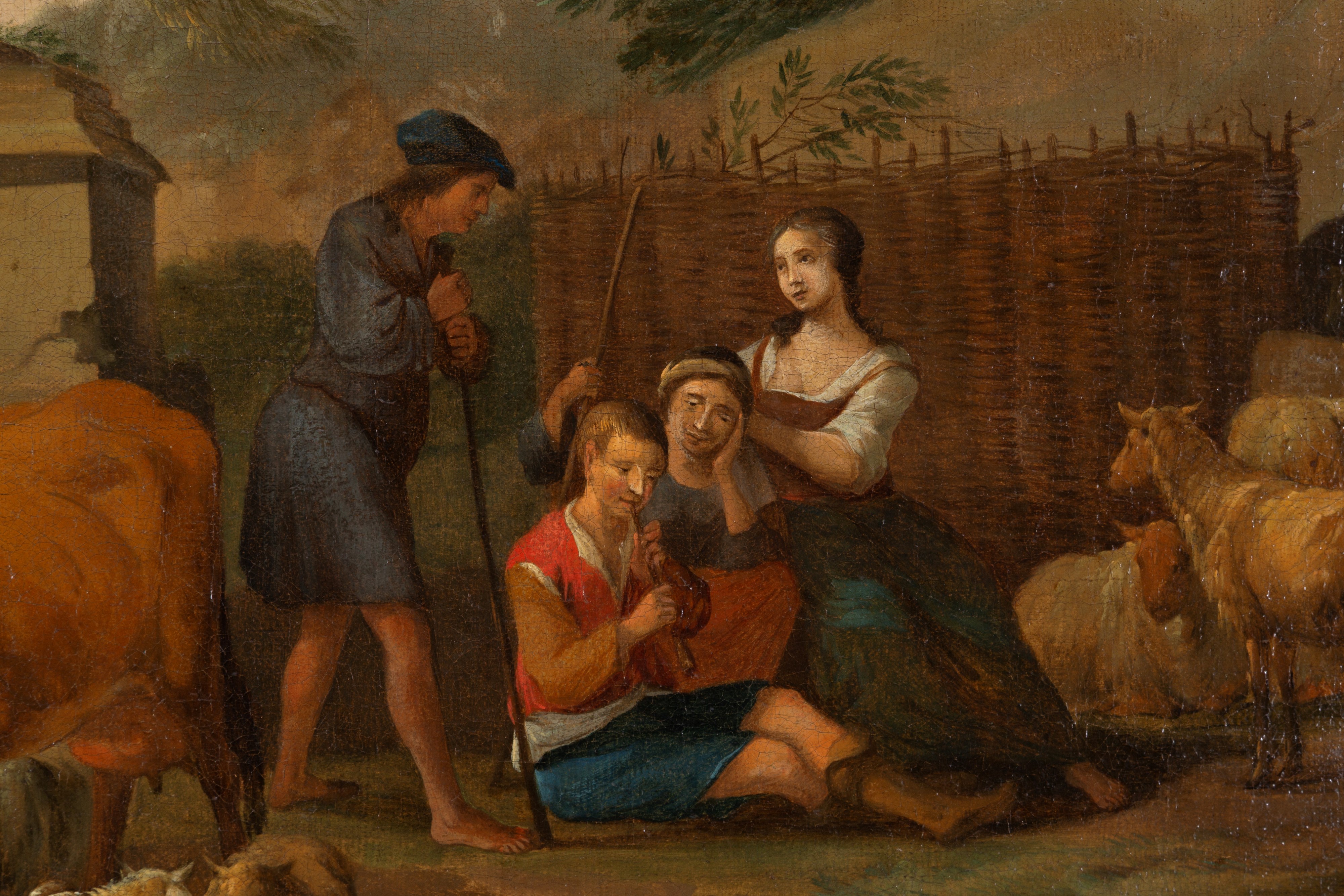 Dipinto "pastori con Animali"