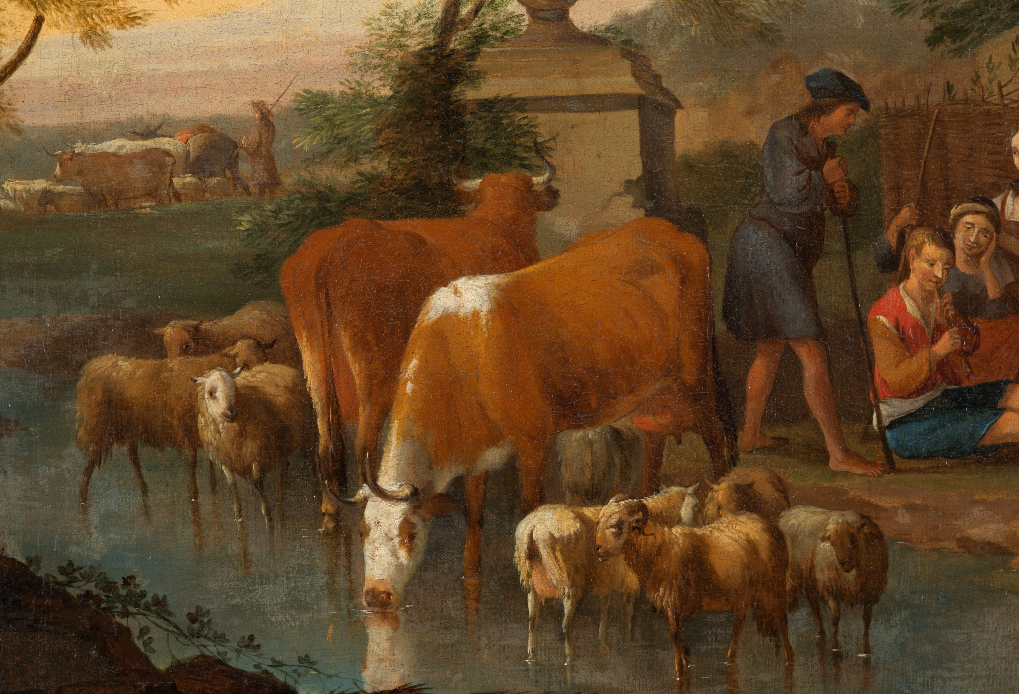 Dipinto "pastori con Animali"