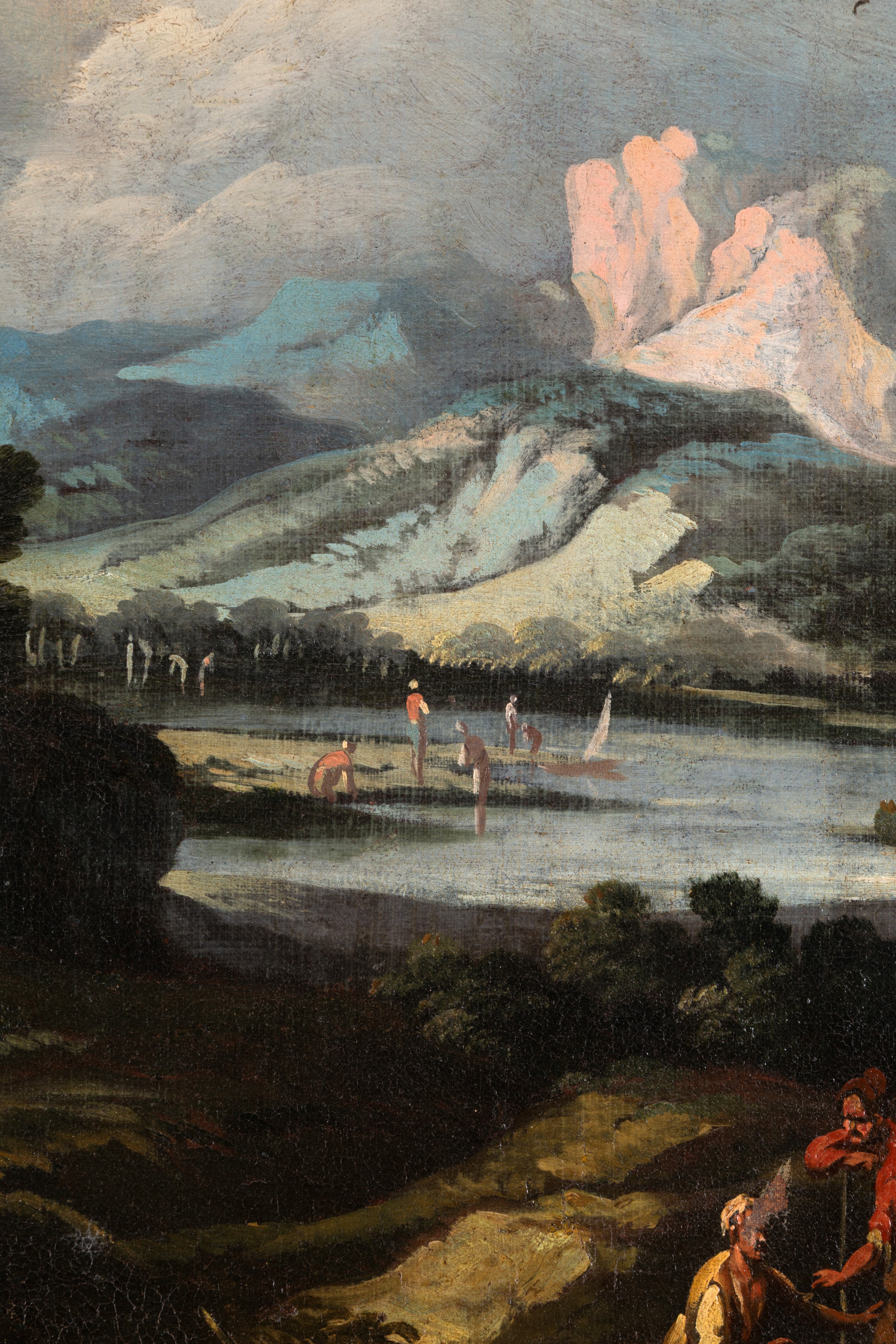 Antonio Diziani - Dipinto "paesaggio con Pastori"