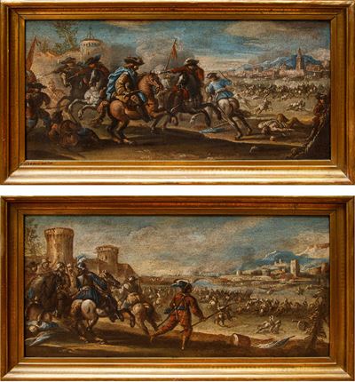 Due Dipinti "la Battaglia di Fornovo"