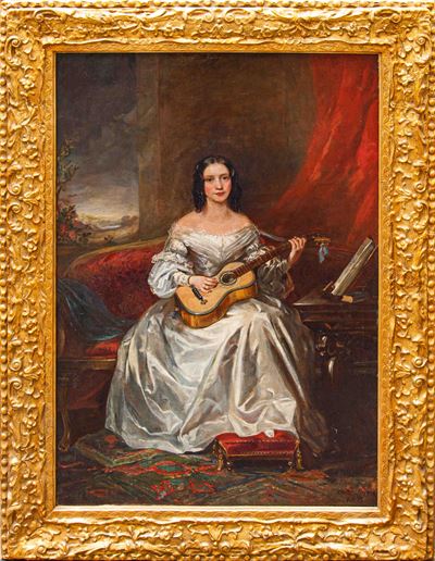 Dipinto "fanciulla che Suona la Chitarra"