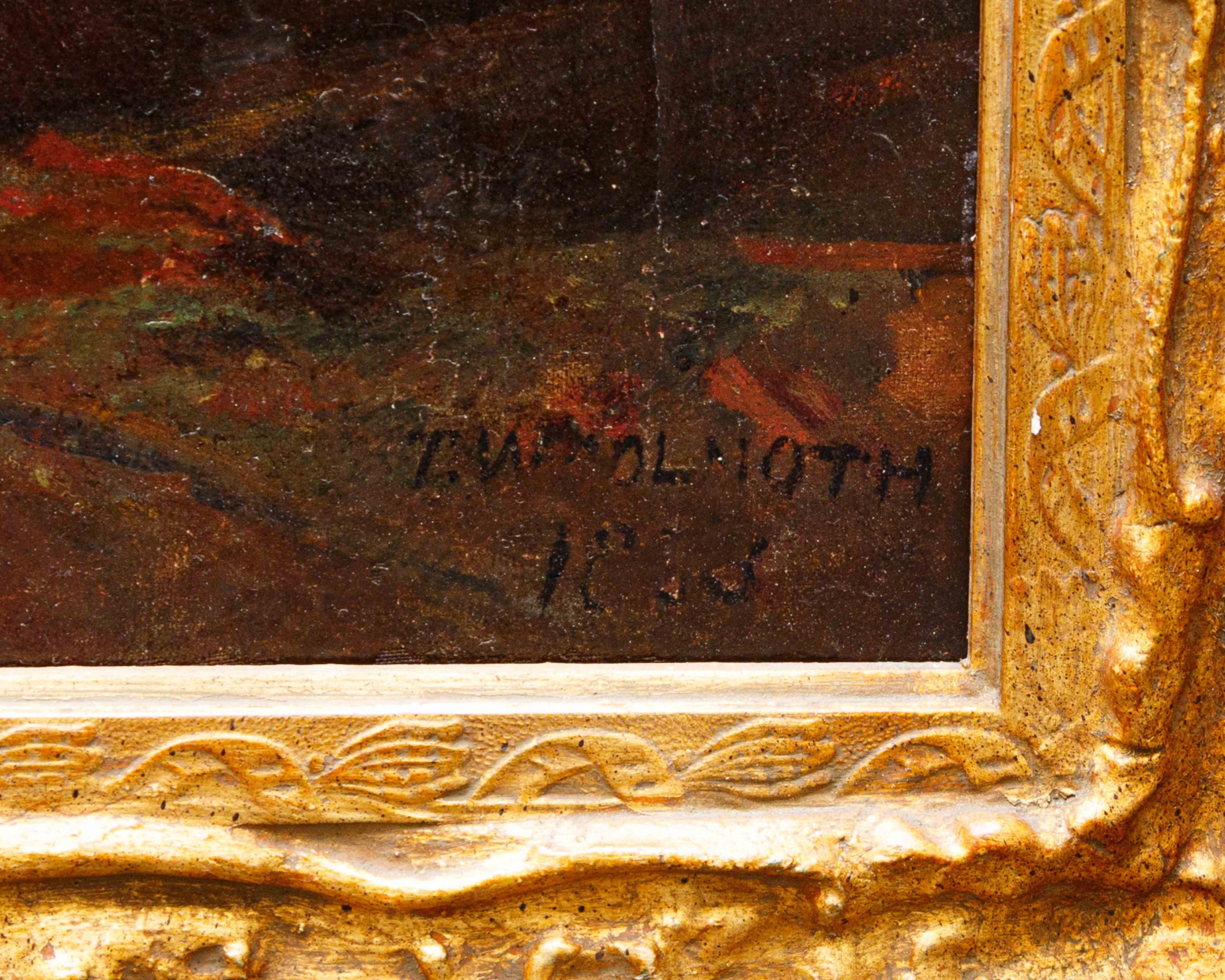 Thomas Alfred Woolnoth - Dipinto "fanciulla che Suona la Chitarra"