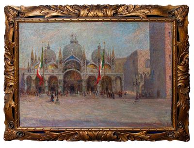 Dipinto "veduta di Piazza San Marco"