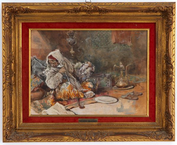 RICCARDO PELLEGRINI - Painting "OPIUM SMOKER"