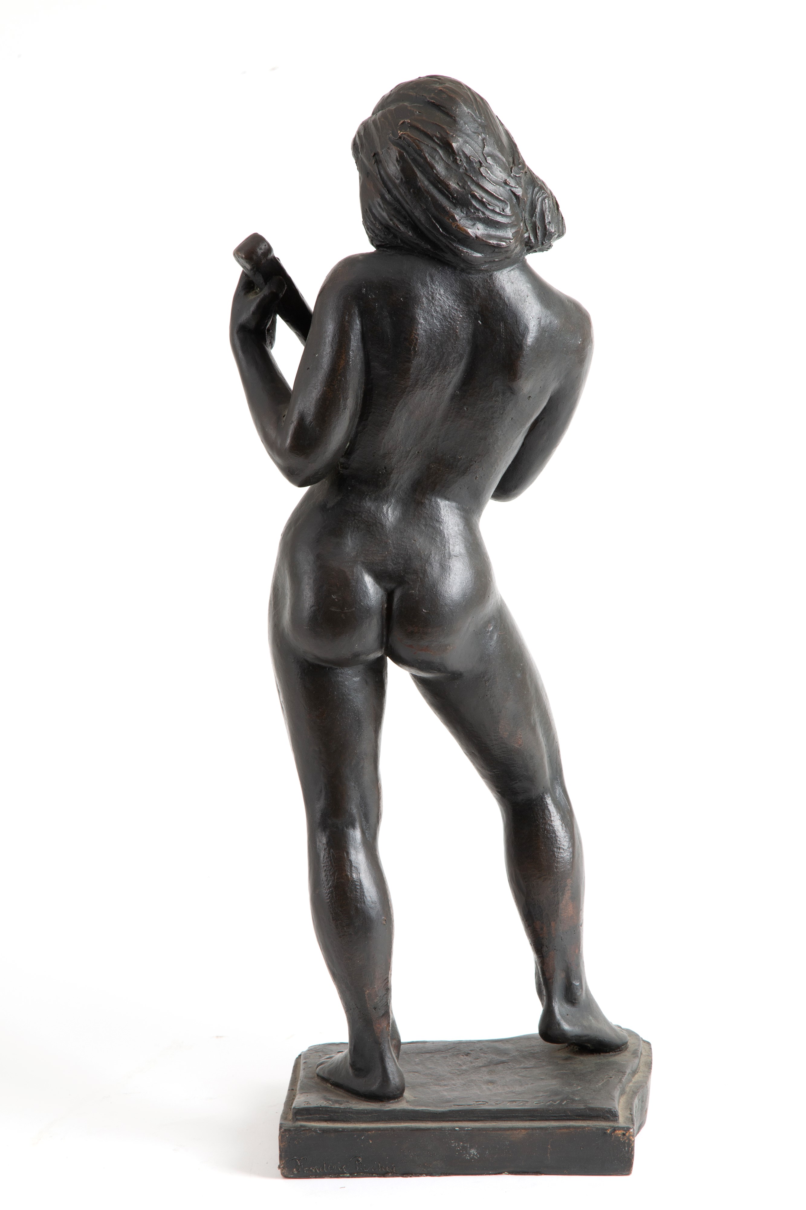 Arthur Dupagne - Scultura "nudo di Donna che Suona il Mandolino"