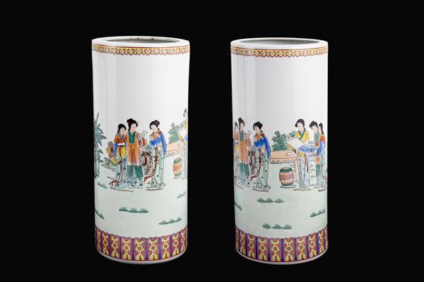 Pair of porcelain vases