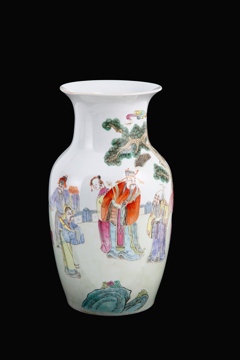 Vaso in porcellana Famiglia Verde